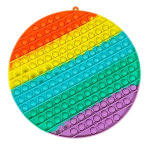 XL rainbow circle pop it fidget toy
